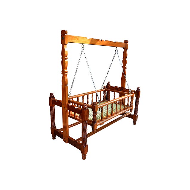 baby swing bed wooden