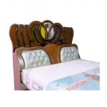 wooden box cot and cushion