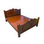 furnished wooden cot