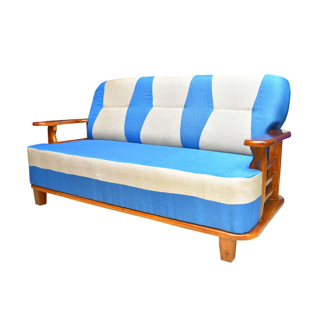 3 seater wooden sofa set for living room - front view