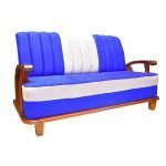 3 Seater modern wooden sofa set design