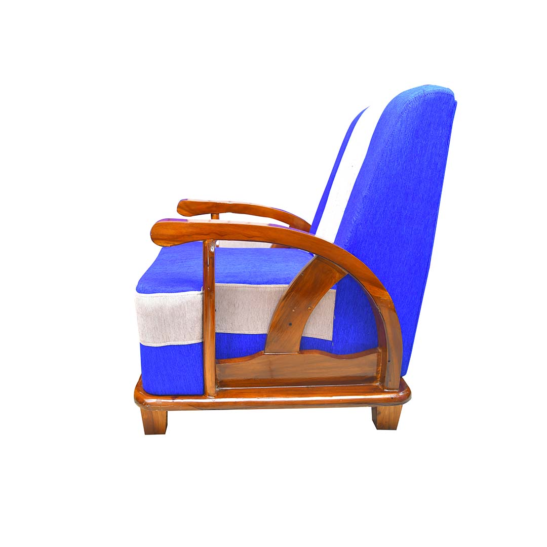 Blue Color - Modern wooden sofa set design