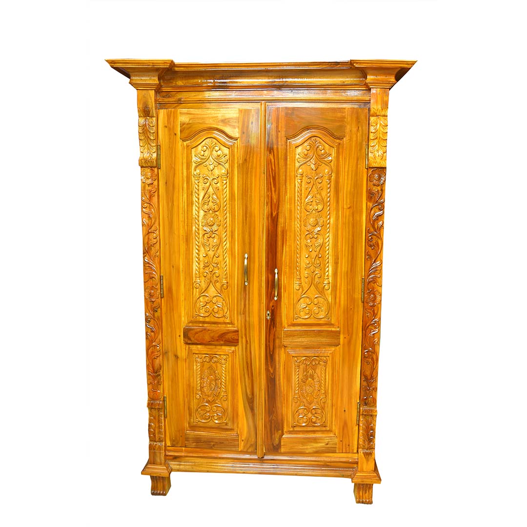 Wooden Carved Almirah - Sri Ganesan Furniture