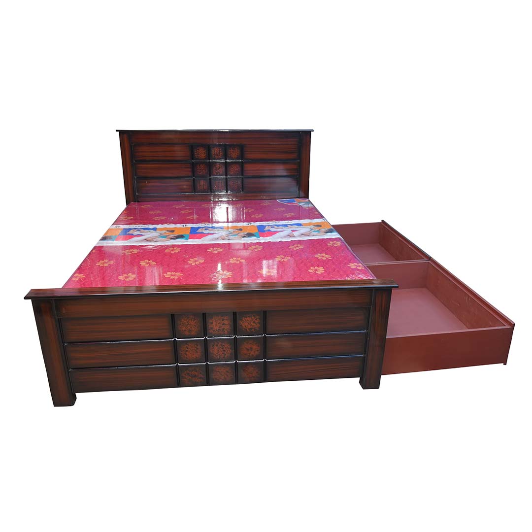 Drawer Storage Wooden Queen size Cot - Sri Ganesan Furniture