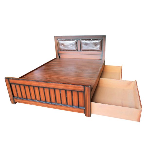 Double Drawer Storage Cot - Drawer Opened View