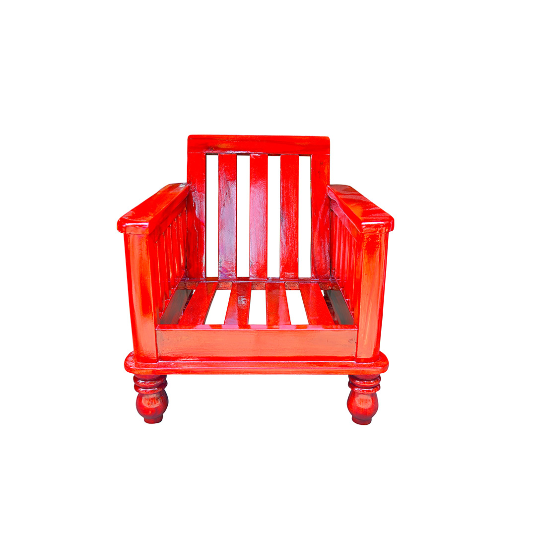 Padauk color sofa chair - Single Front View