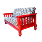 Padauk color sofa set with cushion - Full Right