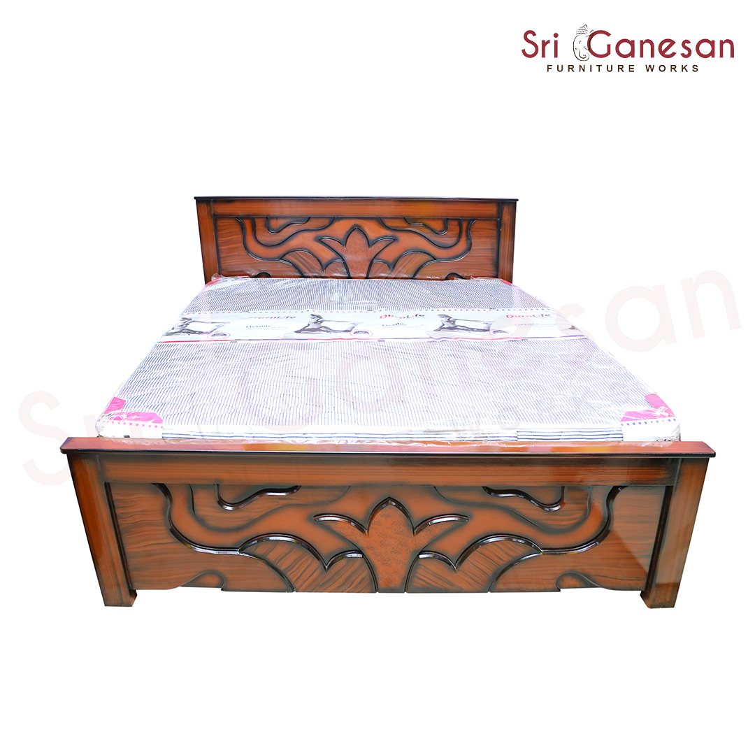 Royal Model King Size Cot with Mattress -Full view