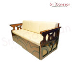 SGF Sofa Cum Bed with Walnut Finishing-Side