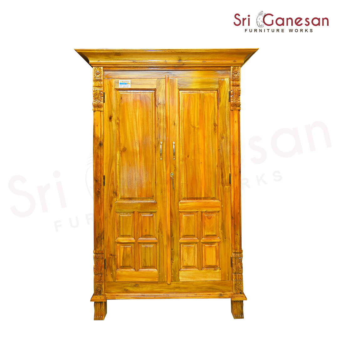 French Model Wooden Almirah - Sri Ganesan Furniture