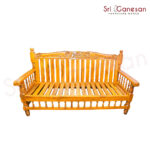 Front View of HY3 Three seater wooden sofa