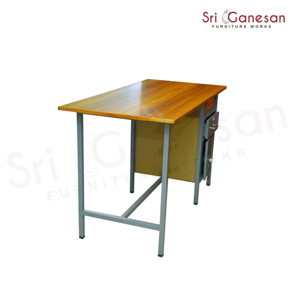 Steel Plywood Office Table Side View