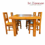 Six Seater Nigerian Teakwood Dining Table Side View